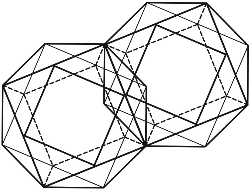 Abstract interlocking geometric wireframes with circular elements, symbolizing the process of building strong foundations and delivering precise user experiences, used in the 'Our Process' section.