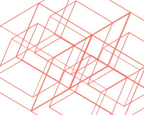 Interwoven geometric wireframe shapes, representing complexity and problem-solving.